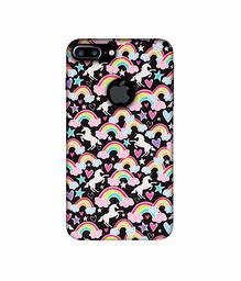 Amazon Brand - Solimo Designer Unicorn Texture 3D Printed Hard Back Case Mobile Cover for Apple iPhone 7 Plus (Logo Cut)