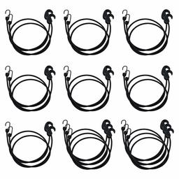 AmazonBasics Adjustable 36-Inch Bungee Cords, Black, 2-Pack (20-Piece)