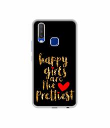 Amazon Brand - Solimo Designer Happy Girls are The Prettiest UV Printed Soft Back Case Mobile Cover for Vivo Y15