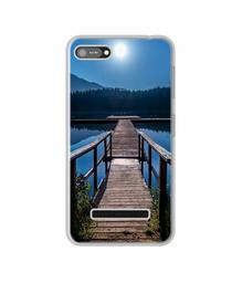 Amazon Brand - Solimo Designer Wooden Beach UV Printed Soft Back Case Mobile Cover for Comio C1