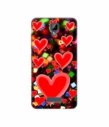 Amazon Brand - Solimo Designer Heart Texture on Glitters 3D Printed Hard Back Case Mobile Cover for Gionee P7 Max