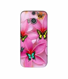 Amazon Brand - Solimo Designer B-Butterflies 3D Printed Hard Back Case Mobile Cover for HTC One M8