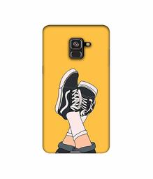 Amazon Brand - Solimo Designer Boy Shoes Pattern 3D Printed Hard Back Case Mobile Cover for Samsung Galaxy A8 Plus