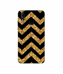 Amazon Brand - Solimo Designer Golden Zik Zak Pattern 3D Printed Hard Back Case Mobile Cover for Vivo Y95