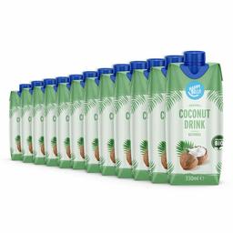 Marca Amazon - Happy Belly - Bebida de coco ecológica, 12x 330 ml