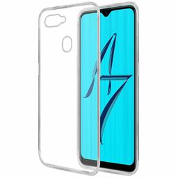 Amazon Brand - Solimo Mobile Cover for Oppo A7 (Soft & Flexible Back Case), Transparent