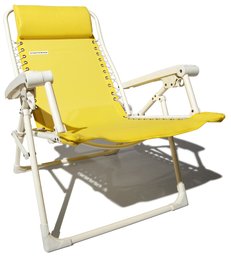 Strathwood Adjustable Beach and Pool Lounge Chair, Yellow