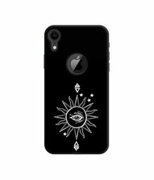 Amazon Brand - Solimo Designer Sun 3D Printed Hard Back Case Mobile Cover for Apple iPhone XR (Logo Cut)