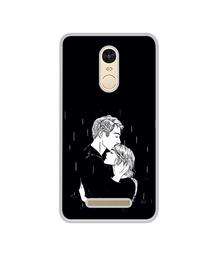 Amazon Brand - Solimo Designer Couples Standing in Rain UV Printed Soft Back Case Mobile Cover for Mi Redmi Note 3