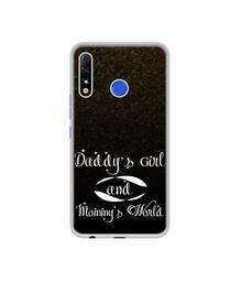 Amazon Brand - Solimo Designer Daddy's Girl and Mummy World UV Printed Soft Back Case Mobile Cover for Tecno Spark 4