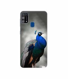 Amazon Brand - Solimo Designer Peacock 3D Printed Hard Back Case Mobile Cover for Samsung Galaxy M31