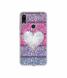 Amazon Brand - Solimo Designer Stone Heart UV Printed Soft Back Case Mobile Cover for Mi Redmi Note 7 / Note 7S / Note 7 Pro