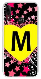 Amazon Brand - Solimo Designer Multicolor Heart Pattern Alphabet-M Printed Soft Back Case Mobile Cover for Motorola Moto E6s / Motorola Moto E6 Plus