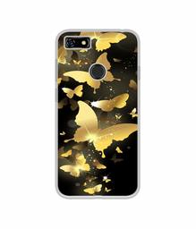 Amazon Brand - Solimo Designer Golden Butterfly Pattern UV Printed Soft Back Case Mobile Cover for Lenovo A5