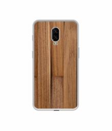 Amazon Brand - Solimo Designer Wooden Art UV Printed Soft Back Case Mobile Cover for OnePlus 6T