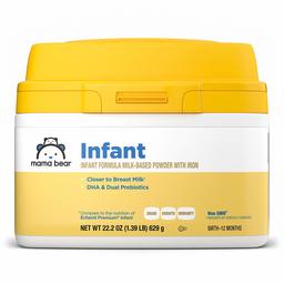 Amazon Brand - Mama Bear Milk-Based Powder Infant Formula with Iron, Non-GMO, 22.2 Ounce