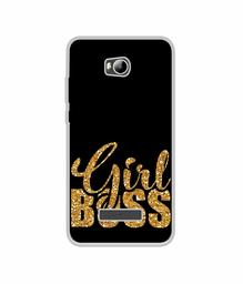 Amazon Brand - Solimo Designer Sparkle Girl Boss UV Printed Soft Back Case Mobile Cover for Micromax Canvas Spark 3 Q385