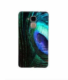 Amazon Brand - Solimo Designer Peacock Feather 3D Printed Hard Back Case Mobile Cover for Huawei Honor 5c