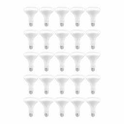 AmazonCommercial 65 Watt Equivalent, 10000 Hours, Non-Dimmable, 650 Lumens, E26 Base, BR30 LED Light Bulb - Pack of 25, Soft White