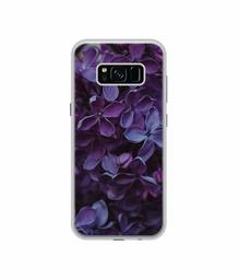 Amazon Brand - Solimo Designer Purple Flowers UV Printed Soft Back Case Mobile Cover for Samsung Galaxy S8