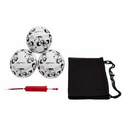 AmazonBasics PU laminated football, size 5, 3 piece set