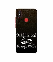 Amazon Brand - Solimo Designer Daddy's Girl and Mummy World 3D Printed Hard Back Case Mobile Cover for Xiaomi Mi A2