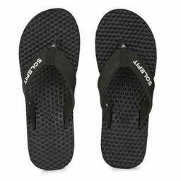 Solefit Women's Black Slippers-6 UK (40 EU) (SLFT-0069)