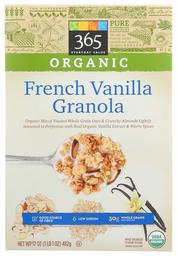 365 Everyday Value, Organic French Vanilla Almond Granola, 17 oz