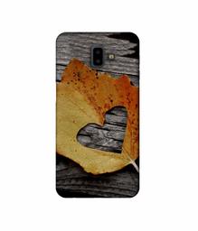 Amazon Brand - Solimo Designer Leaf with Heart Cut 3D Printed Hard Back Case Mobile Cover for Samsung Galaxy J6 Plus