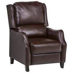 Amazon Brand – Ravenna Home Push Back Faux Wingback Leather Recliner, 29.9