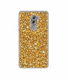 Amazon Brand - Solimo Designer Golden Sparkle UV Printed Soft Back Case Mobile Cover for Huawei Honor 6X