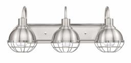 Amazon Brand – Stone & Beam Metal Vanity Light with Cage Shades, Vintage Edison Bulbs Included, 10