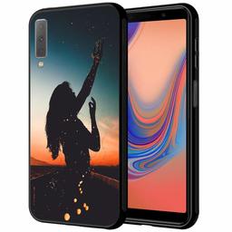 Amazon Brand - Solimo Designer Star Printed Hard Back Case Mobile Cover for Samsung Galaxy A7 (2018) (D1285)