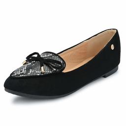 Flavia Women's Black Ballet Flats-7 UK (39 EU) (8 US) (FL-921/BLK)