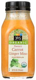 365 Everyday Value, Organic Sweet Carrot Ginger Miso Dressing, 12 oz