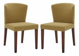 Amazon Brand – Rivet Eli Modern Curved-Back Dining Chair, Set of 2, 19.3