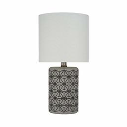 Amazon Brand – Rivet Cement-Textured Table Lamp, Bulb Included, 16.5