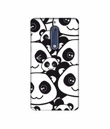 Amazon Brand - Solimo Designer Panda Texture 3D Printed Hard Back Case Mobile Cover for Nokia 5