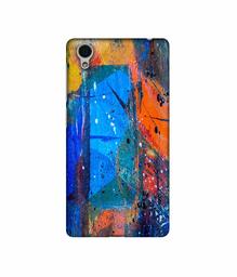 Amazon Brand - Solimo Designer Blue and Orange Brush 3D Printed Hard Back Case Mobile Cover for Vivo Y51L