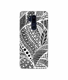 Amazon Brand - Solimo Designer Random White Pattern 3D Printed Hard Back Case Mobile Cover for LG G7 ThinQ