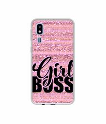 Amazon Brand - Solimo Designer Girl Boss On Pink Sparkle UV Printed Soft Back Case Mobile Cover for Samsung Galaxy A2 Core