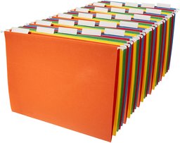 AmazonBasics Hanging Organizer File Folders - Letter Size, Assorted Colors, 25-Pack