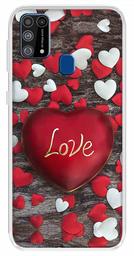 Amazon Brand - Solimo Designer Multicolor Beautiful Heart Design Printed Soft Back Case Mobile Cover for Samsung Galaxy M31