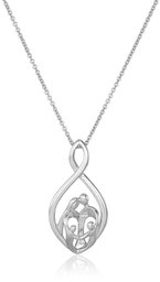 Sterling Silver Family Infinity Pendant Necklace, 18