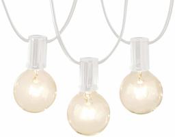 AmazonBasics luces de patio (renovadas), Bombilla G40, 15.2 m, Blanco