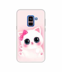 Amazon Brand - Solimo Designer Babby Kitty UV Printed Soft Back Case Mobile Cover for Samsung Galaxy A8 Plus (2018)