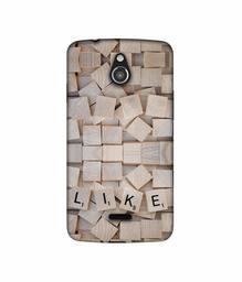 Amazon Brand - Solimo Designer Like On Wooden Block 3D Printed Hard Back Case Mobile Cover for InFocus M2