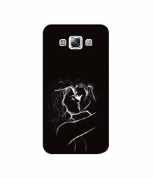 Amazon Brand - Solimo Designer Kissing Couple 3D Printed Hard Back Case Mobile Cover for Samsung Galaxy E7