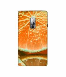 Amazon Brand - Solimo Designer Orange Slice 3D Printed Hard Back Case Mobile Cover for OnePlus 2