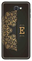 Amazon Brand - Solimo Designer Black Pattern Alphabet-E 3D Printed Hard Back Case Mobile Cover for Samsung Galaxy J7 Prime